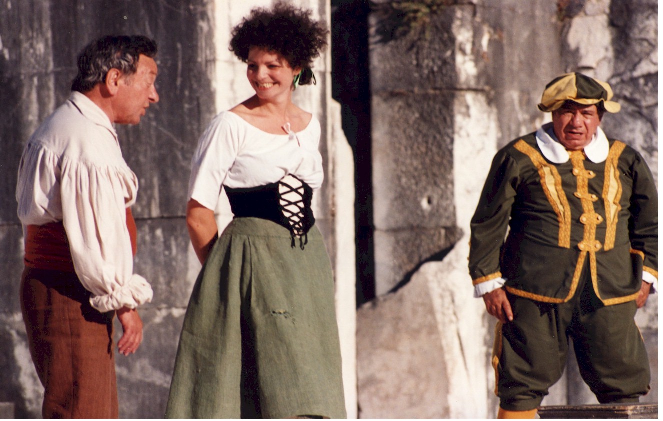 Guy Pierauld, Marie-Silvia Manuel, Michel Galabru dans Dom Juan